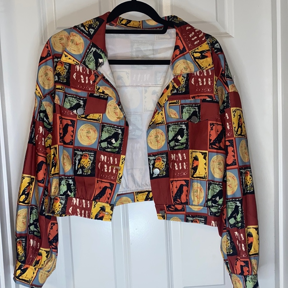 Super cute cropped light weight jacket from SHEIN Curve Sz 1xl